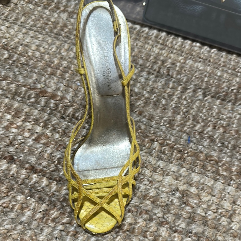 Yellow Strappy Women’s High Heel Sandal - Dolce & Gabbana